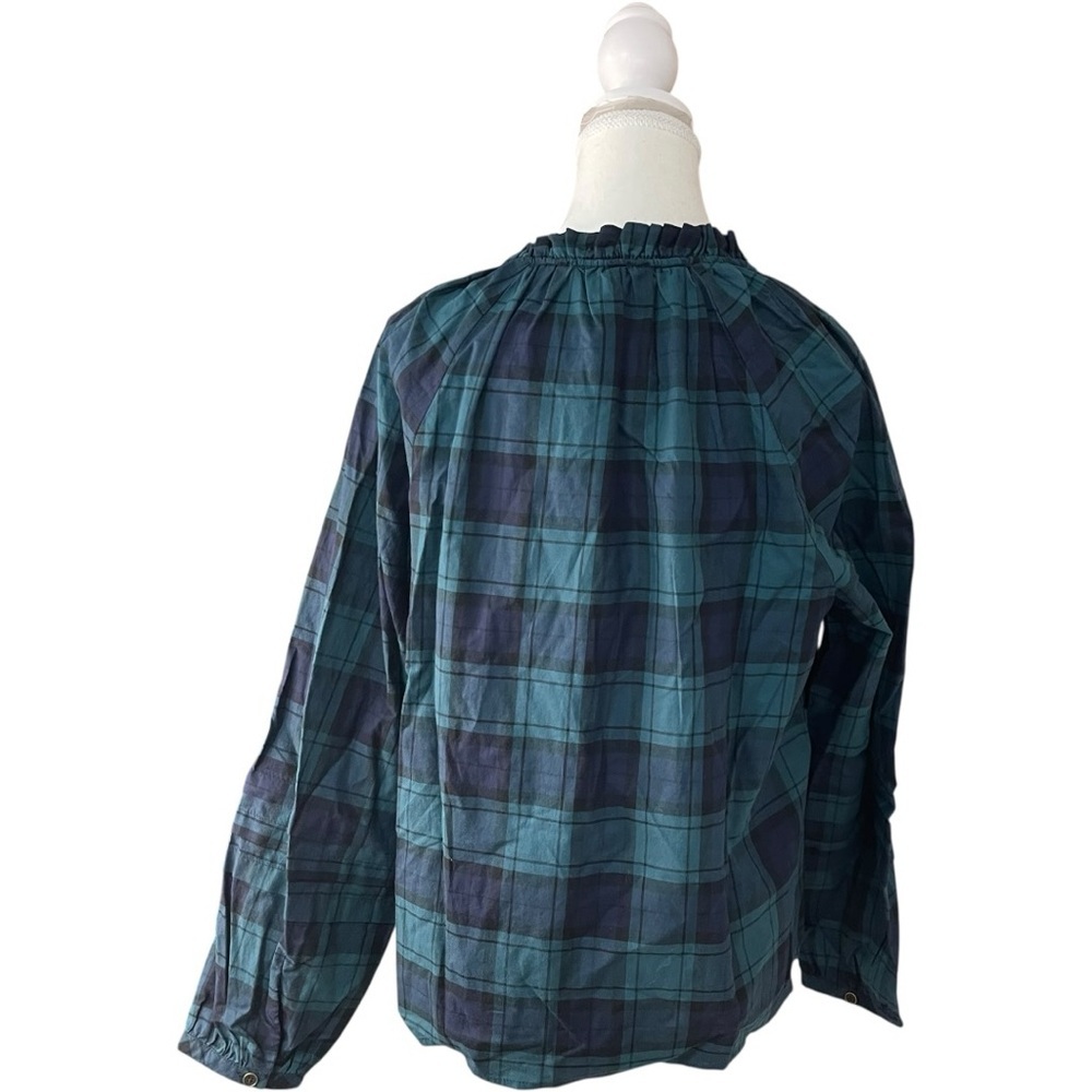 Southern Tide Aubree Plaid Top Green - Picture 3 of 8